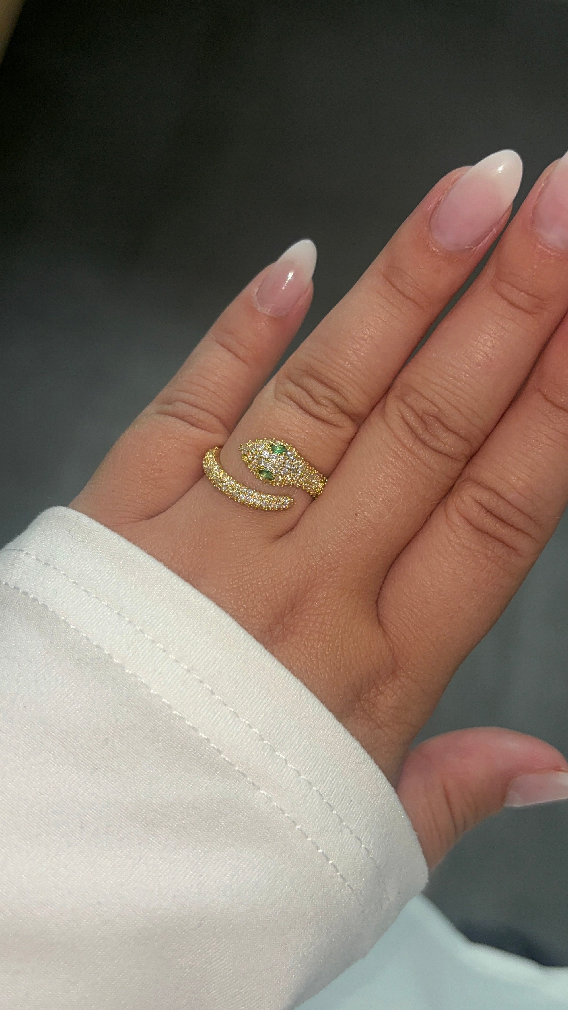 Gold Snake Ring | 925 Sterling Silver