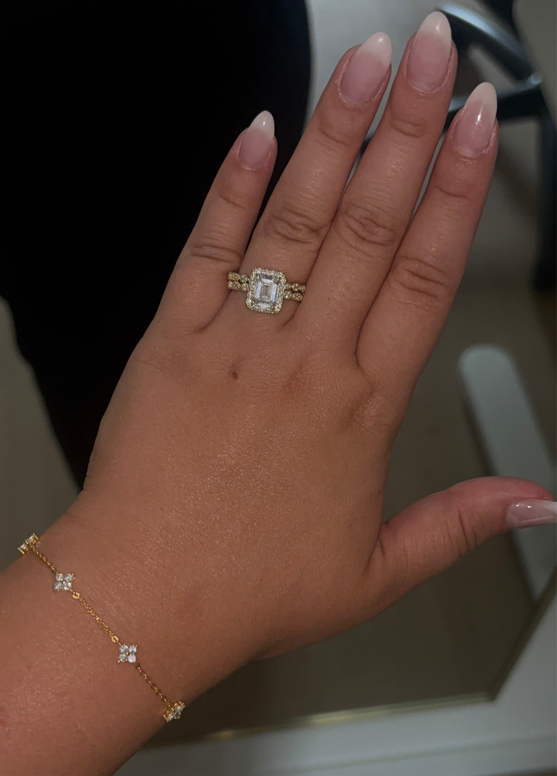 Gold Emerald Ring | 925 Sterling Silver