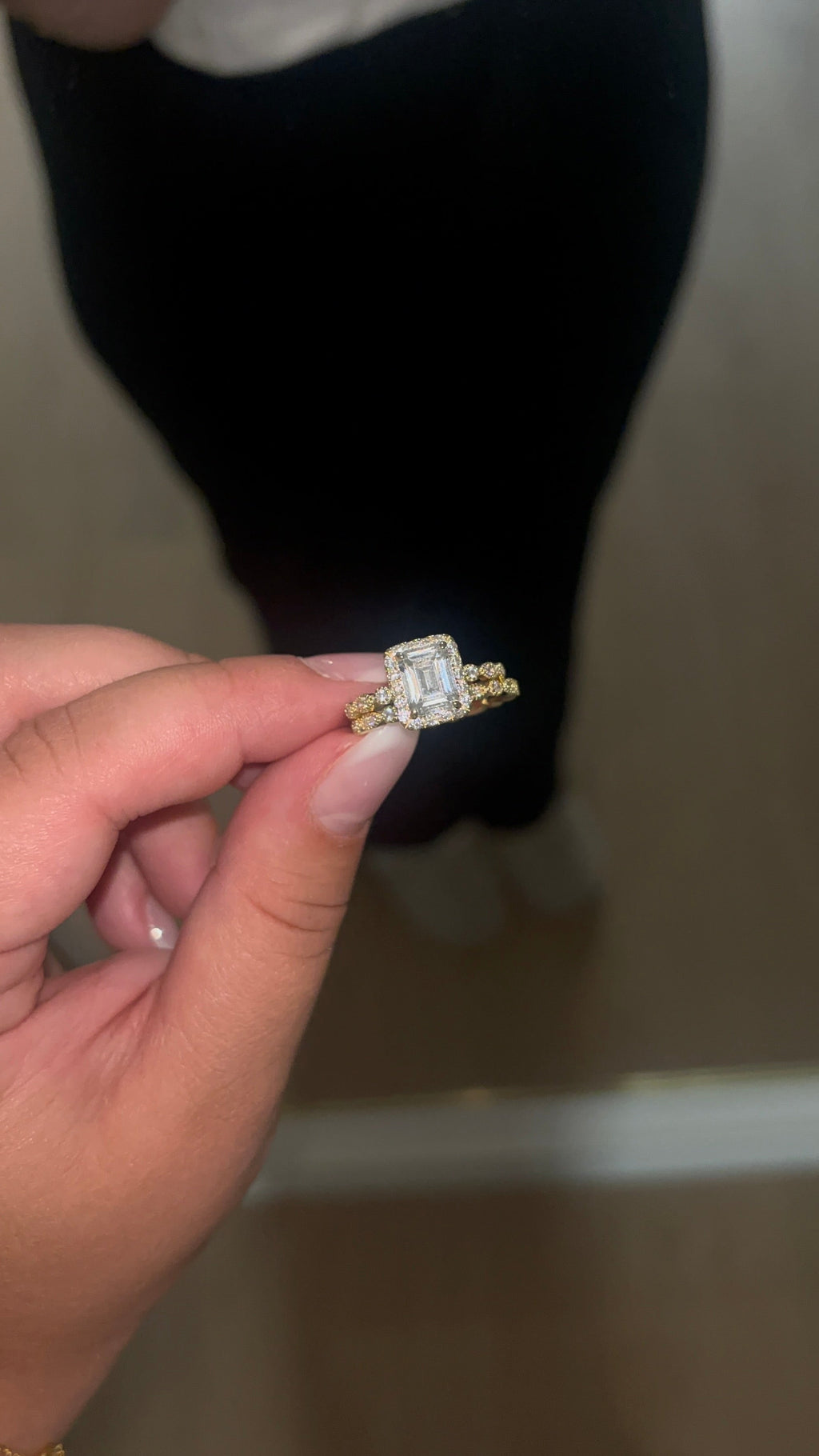 Gold Emerald Ring | 925 Sterling Silver