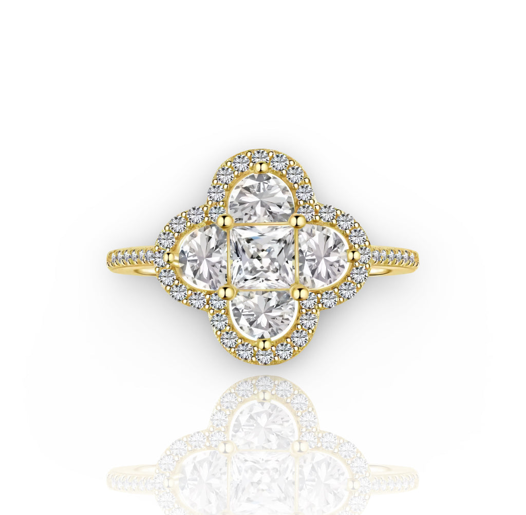 Gold Clover Ring | 925 Sterling Silver