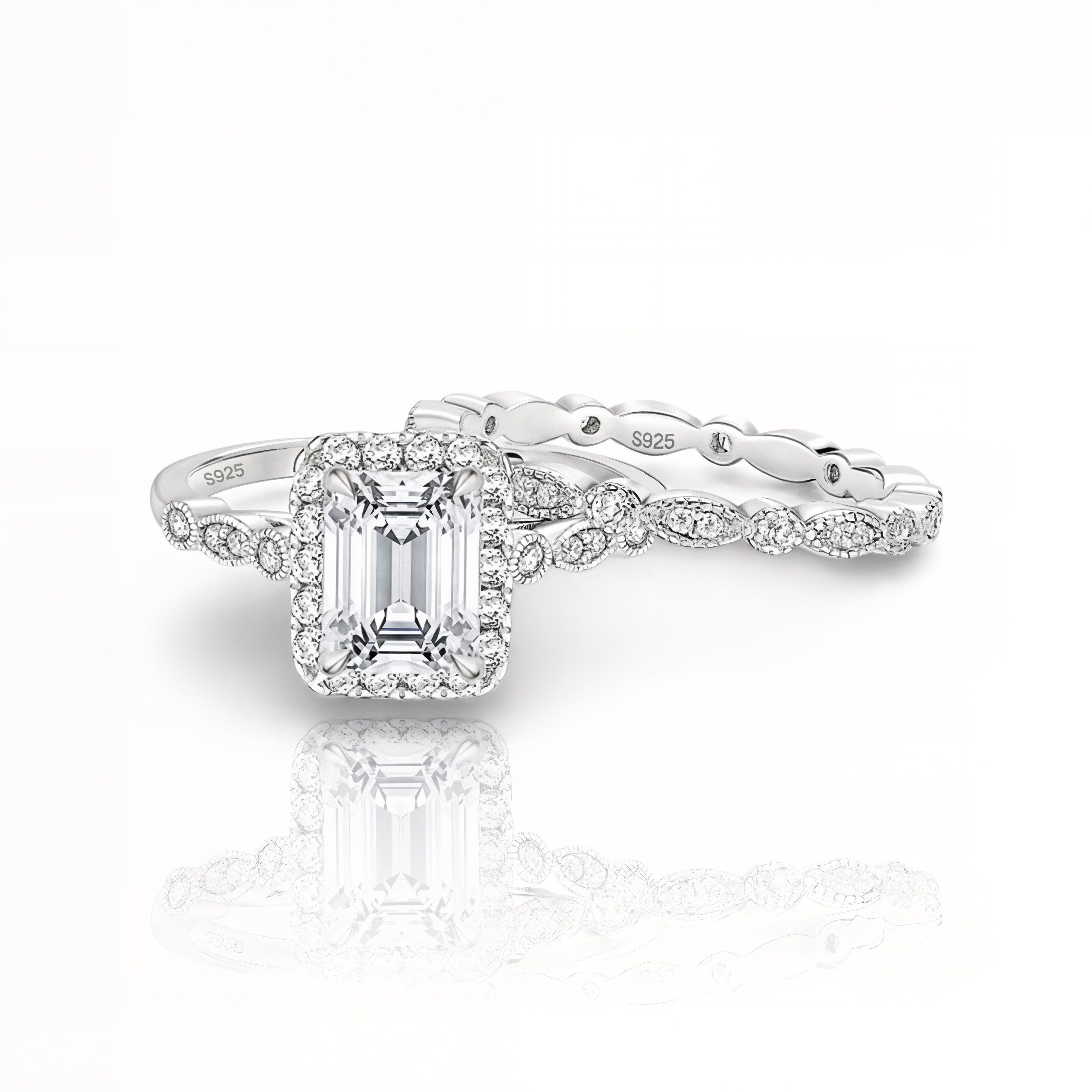 Silver Emerald Ring | 925 Sterling Silver