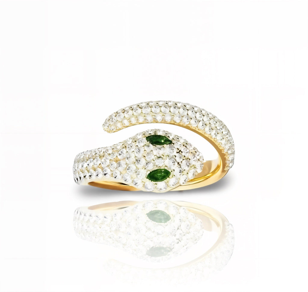 Gold Snake Ring | 925 Sterling Silver