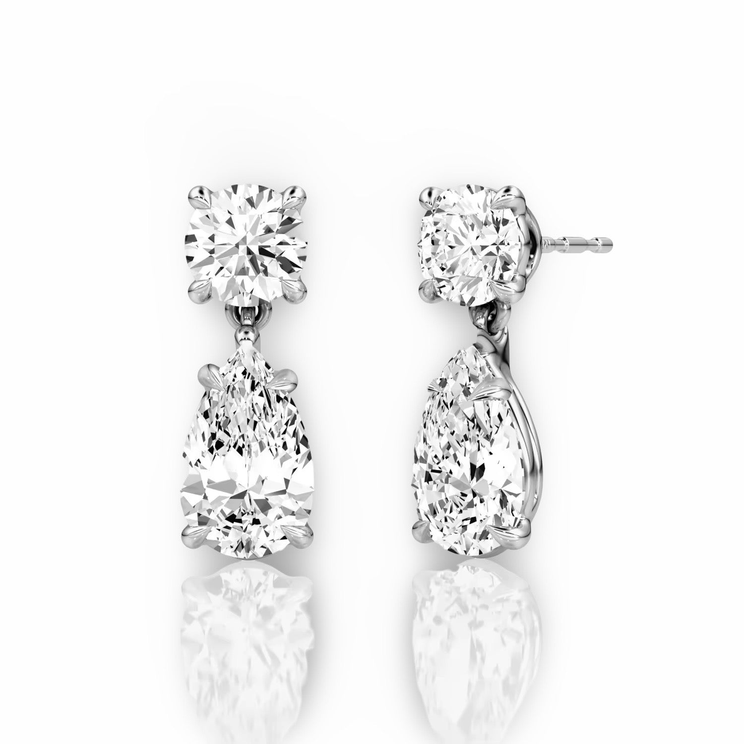 Silver Pear Earrings | 925 Sterling Silver